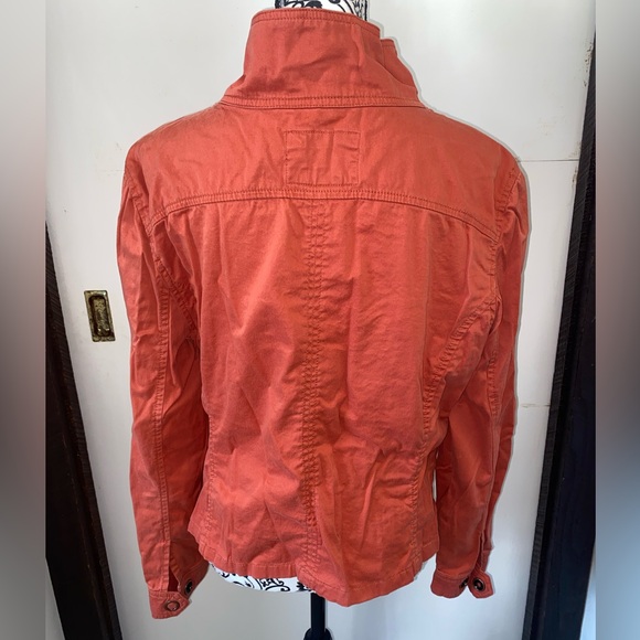 Live A Little Size XL Orange Utility Jacket with Four Pockets with Large Snaps - Picture 8 of 13